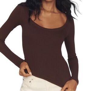 LSPACE Ashlyn Long-Sleeve Ribbed Top